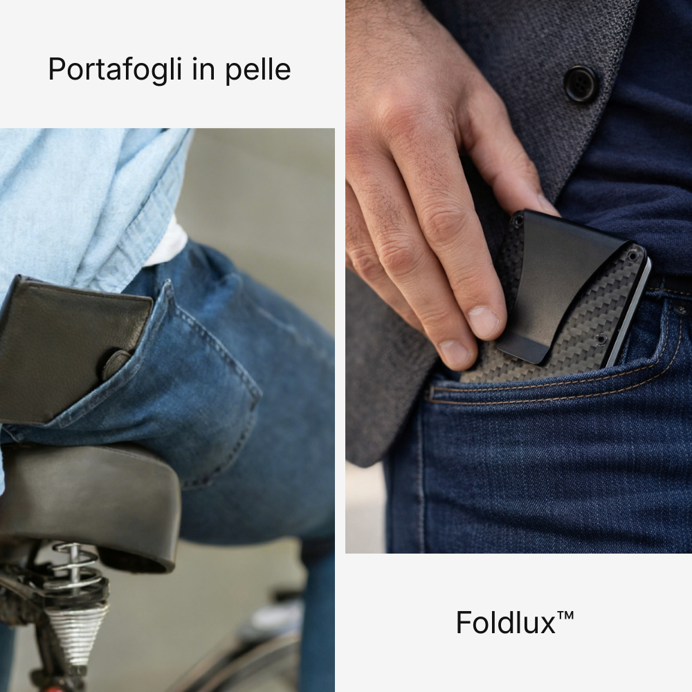FOLDLUX™ L'Essenza del Minimalismo. Design in Carbonio e Sicurezza RFID